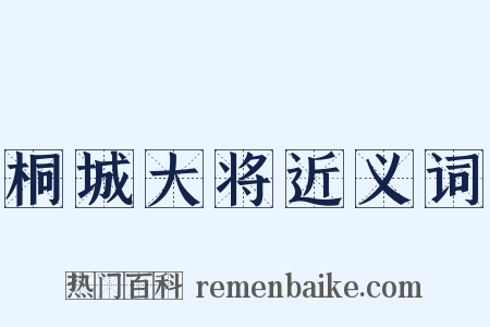 桐城大将近义词是什么意思的图片